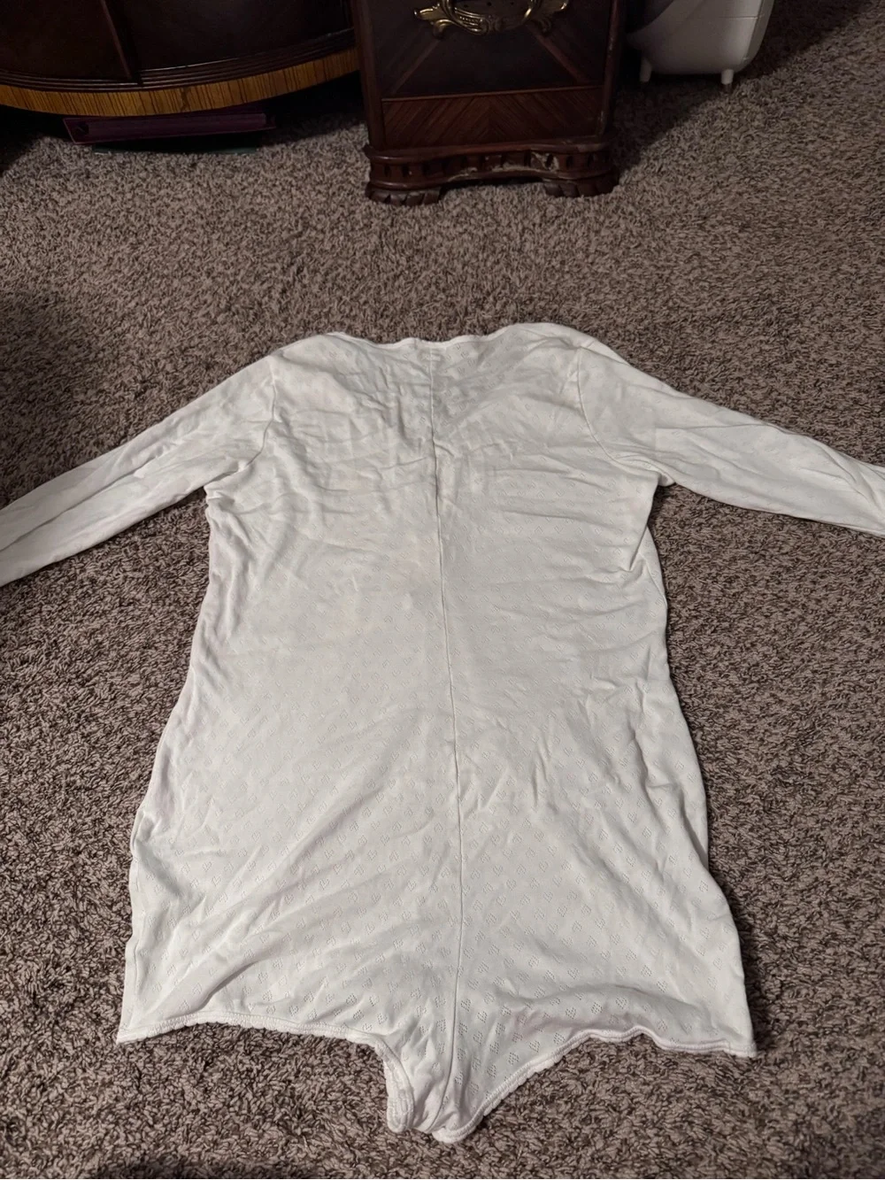 Victoria's Secret White Long-Sleeve Romper Pajama